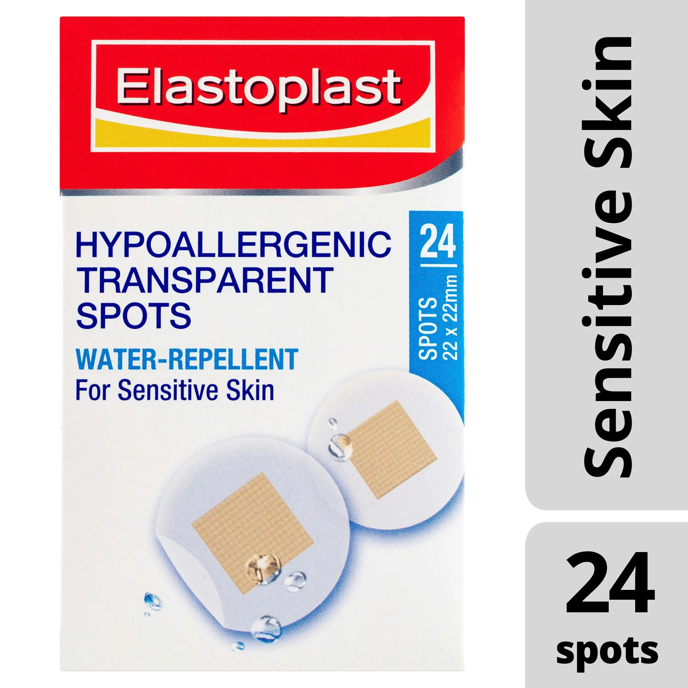 Elastoplast Hypoallergenic Transparent Spots Water-Repellent 24 Pack