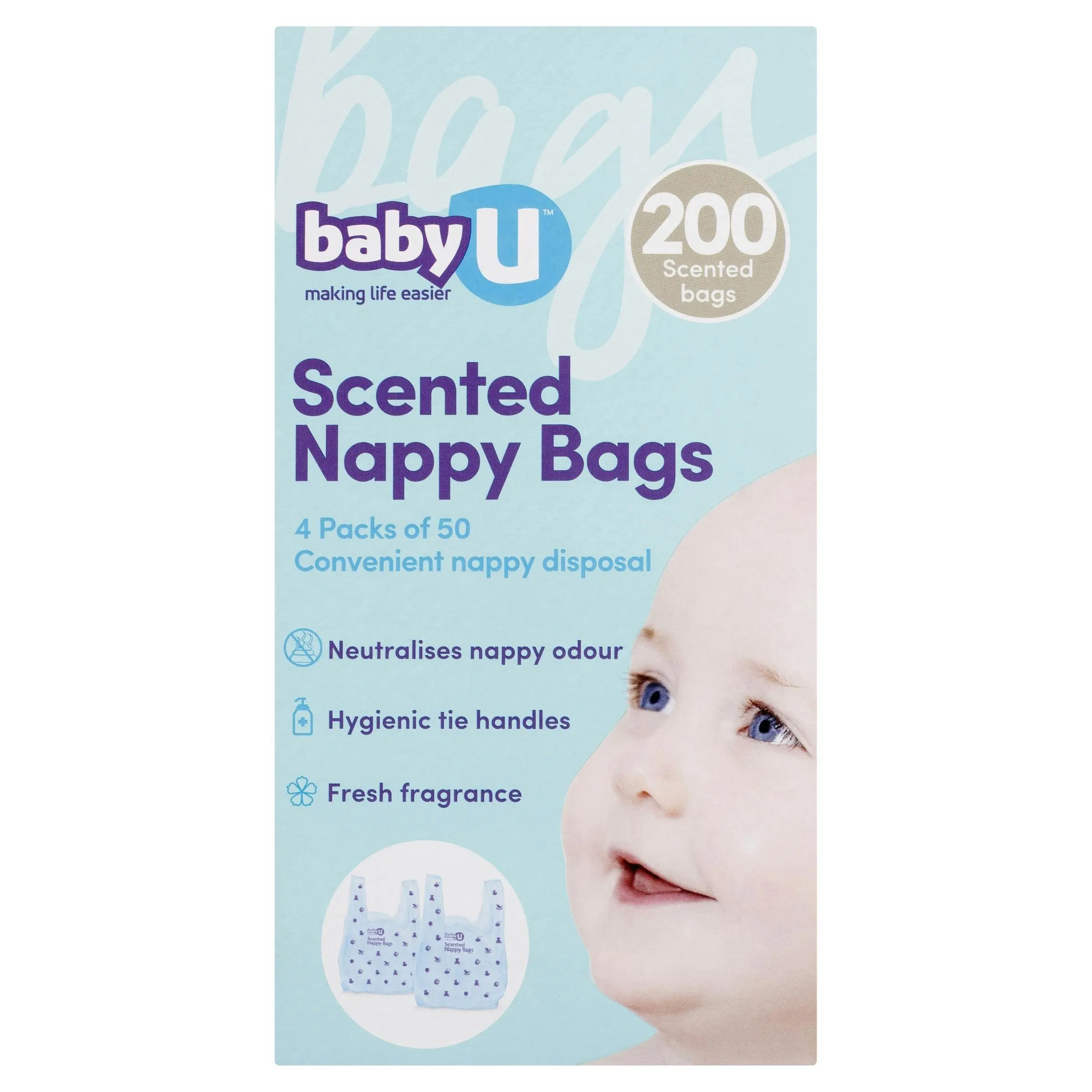 Baby U Nappy Bags 200 Pack