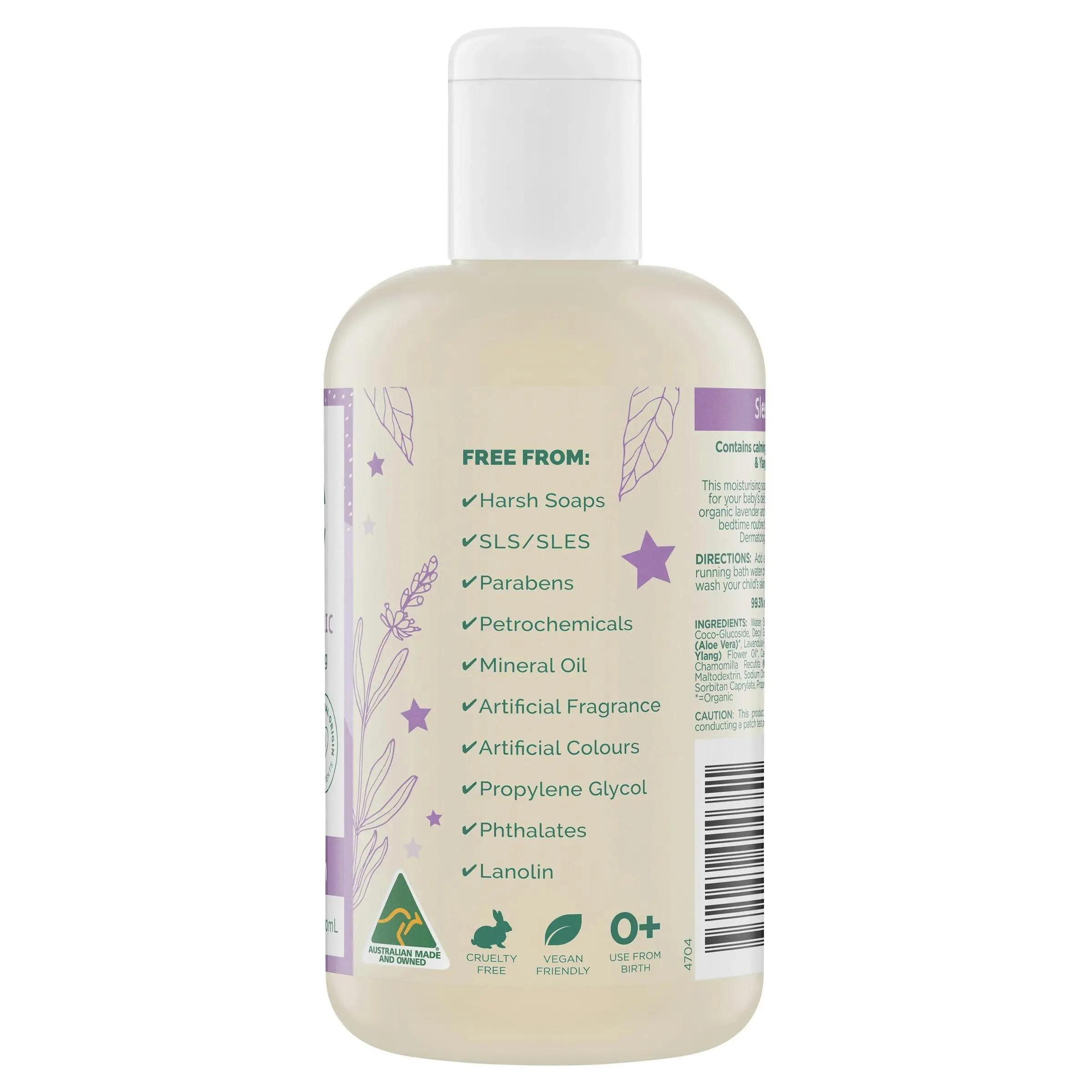 Gaia Natural Baby Sleeptime Bath Wash 250mL