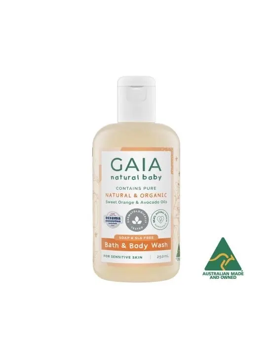 Gaia Natural Baby Bath & Body Wash 250mL