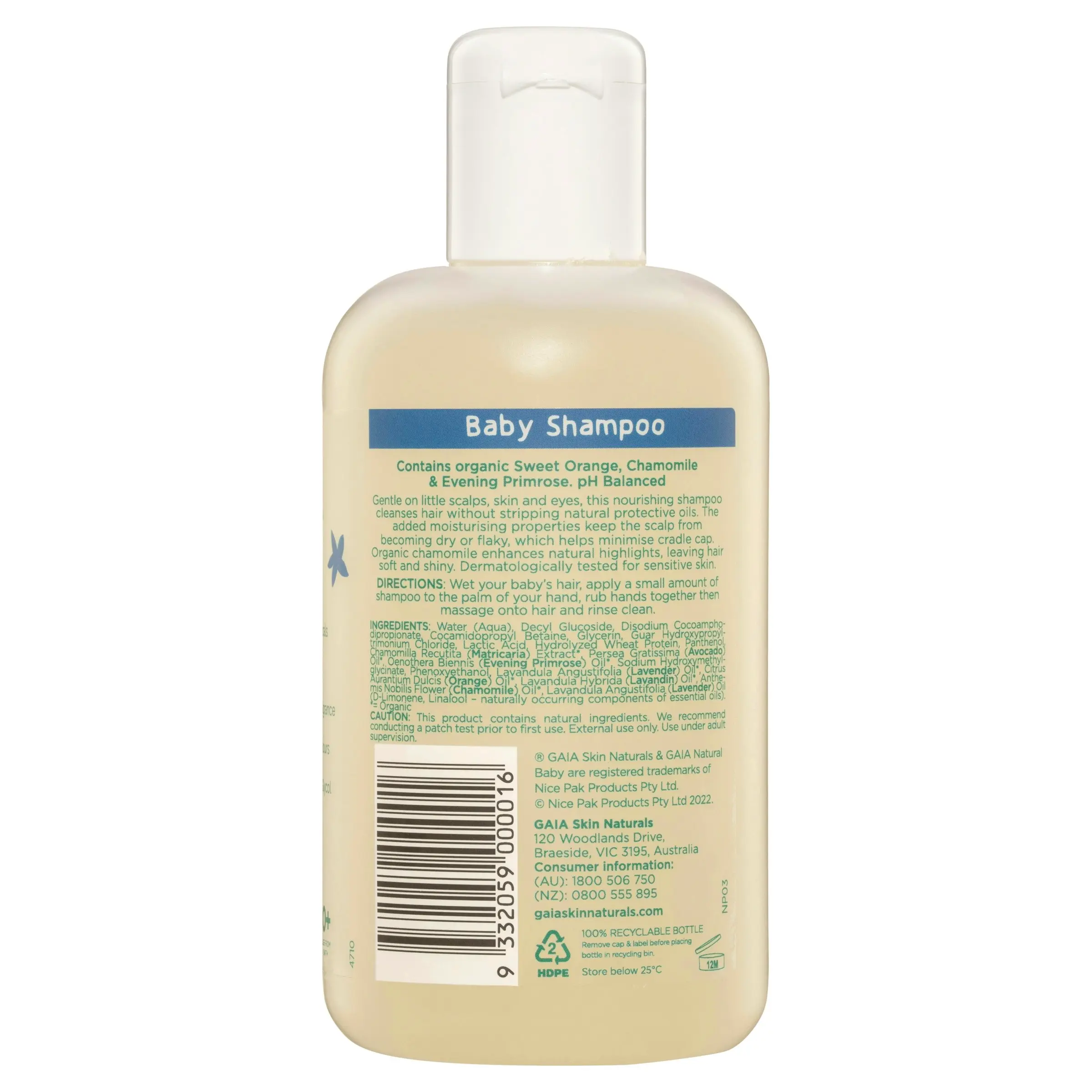 Gaia Natural Baby Shampoo 250mL