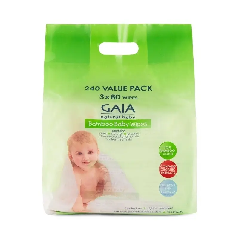 Gaia Natural Baby Bamboo Wipes 240 Pack