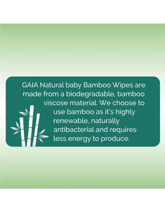 Gaia Natural Baby Bamboo Wipes 240 Pack