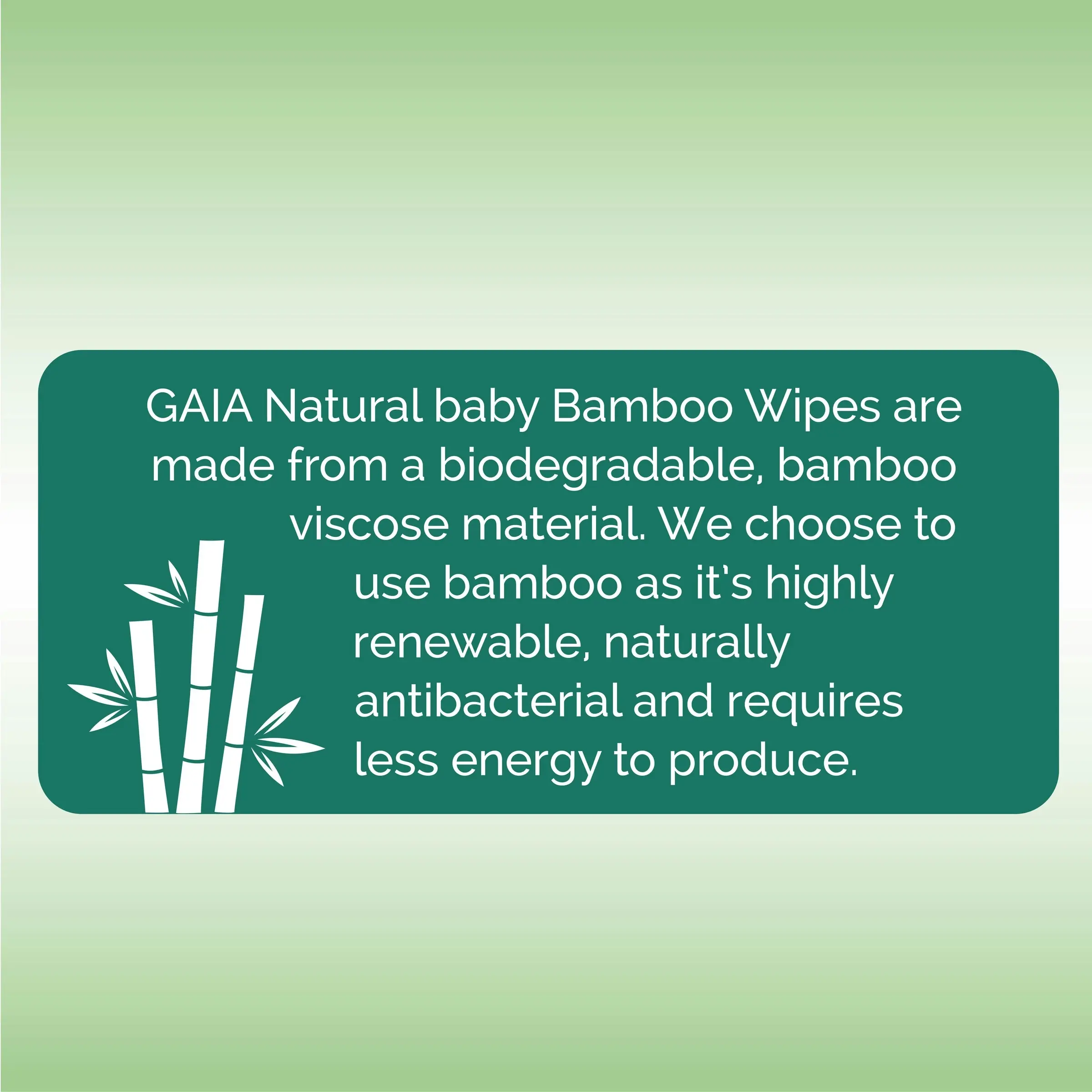 Gaia Natural Baby Bamboo Wipes 240 Pack