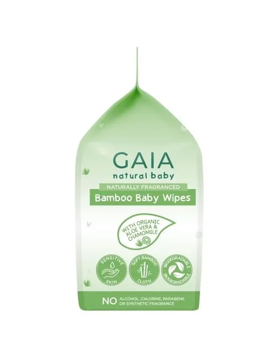 Gaia Natural Baby Bamboo Wipes 240 Pack