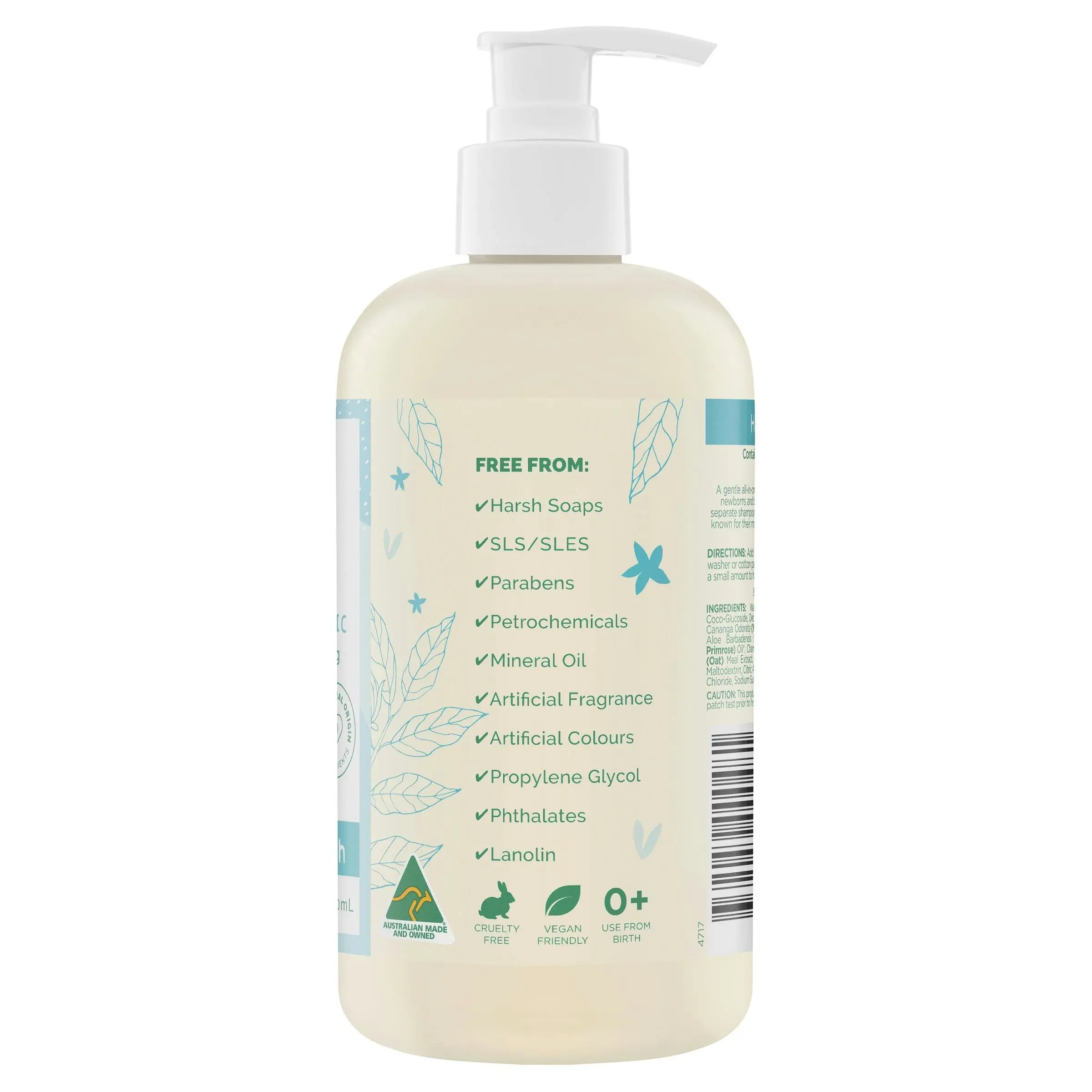 Gaia Natural Baby Hair & Body Wash 500mL