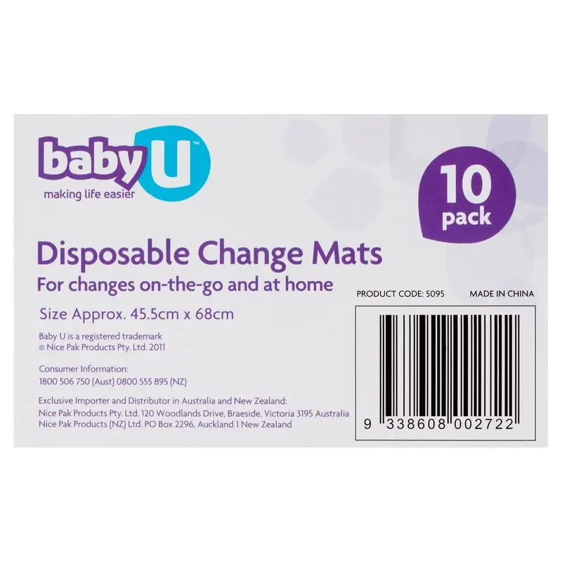 Baby U Change Mats 10 Pack