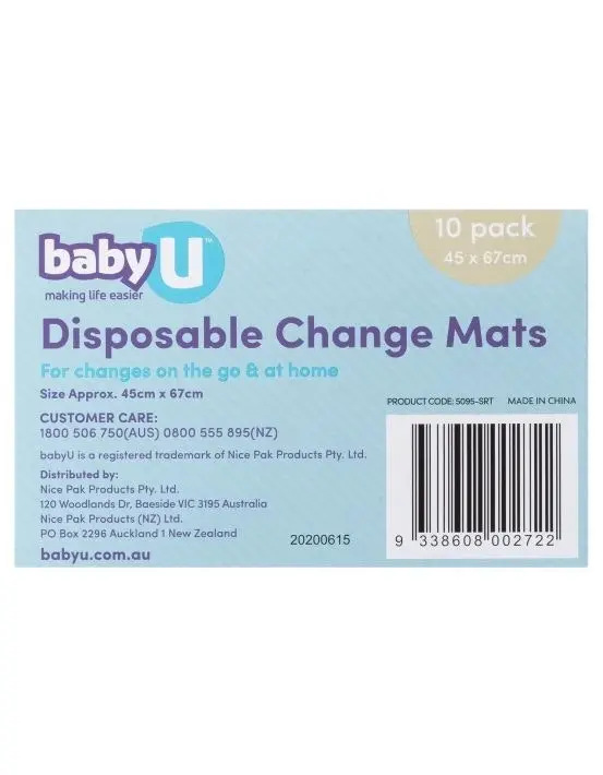 Baby U Change Mats 10 Pack