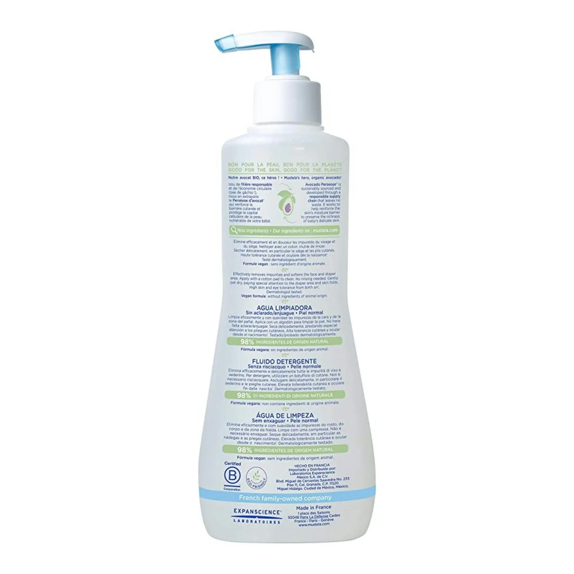 MUSTELA No-Rinse Cleansing Water 300ml Pump