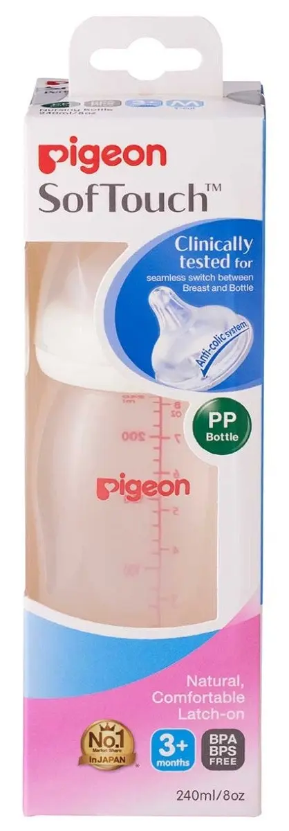 PIGEON Peristaltic Plus Wide Neck Bottle 240mL