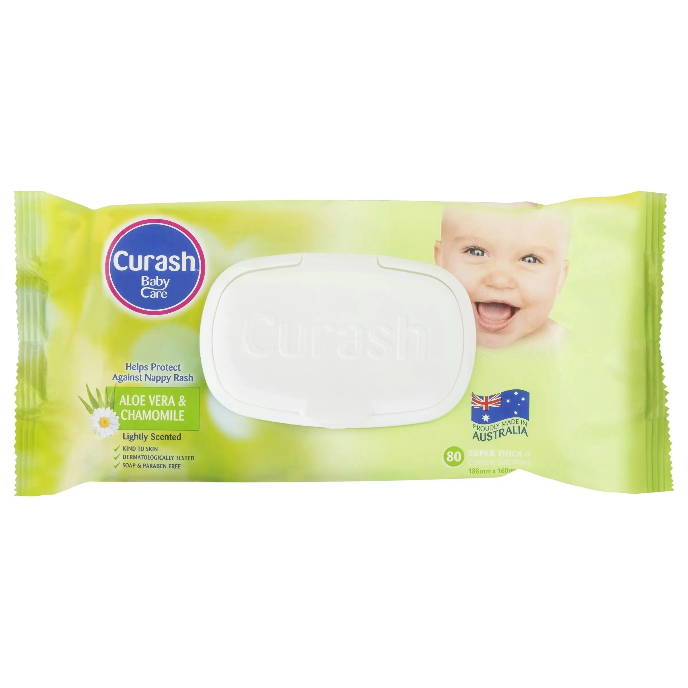 Curash Wipes Aloe And Chamomile 80 Pack