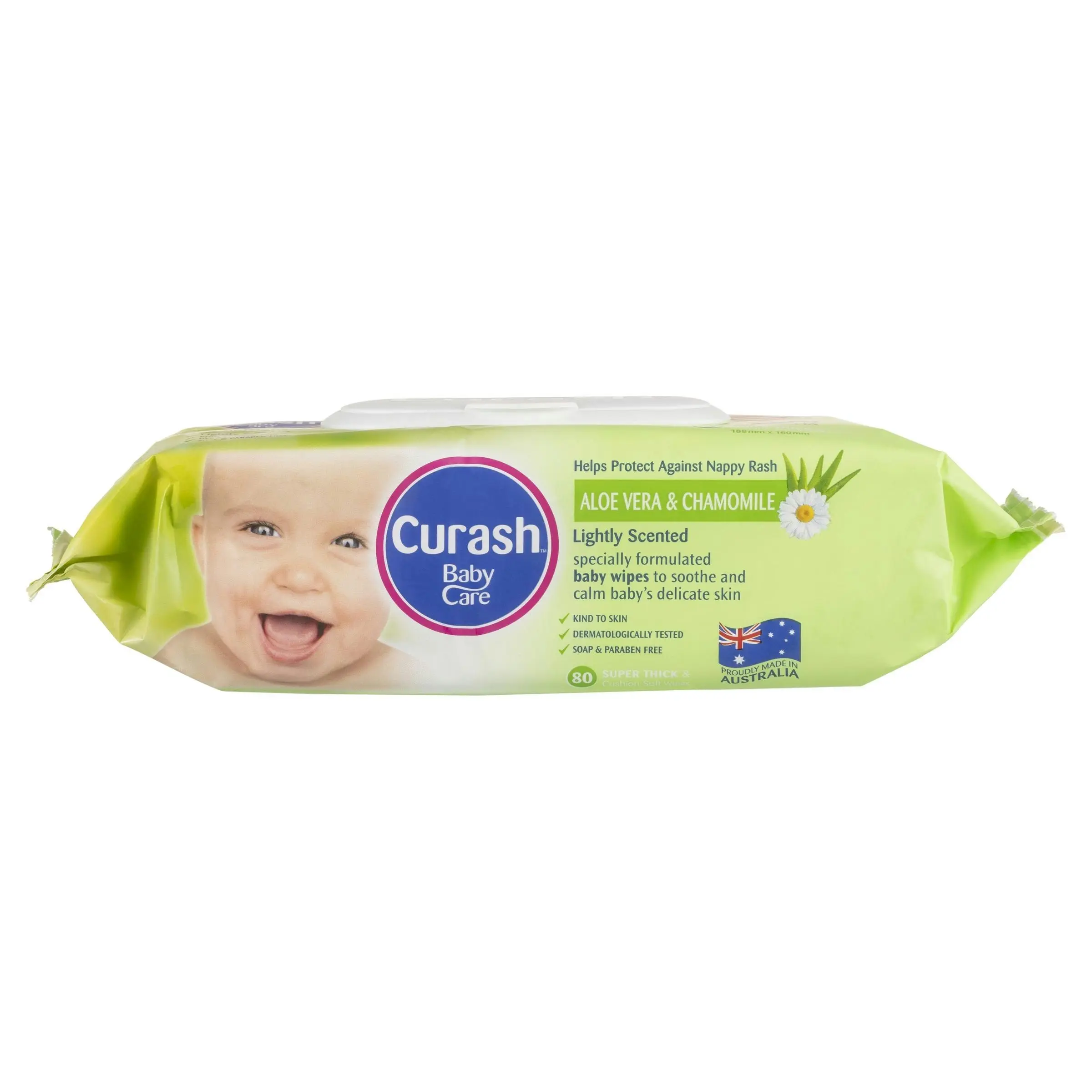 Curash Wipes Aloe And Chamomile 80 Pack