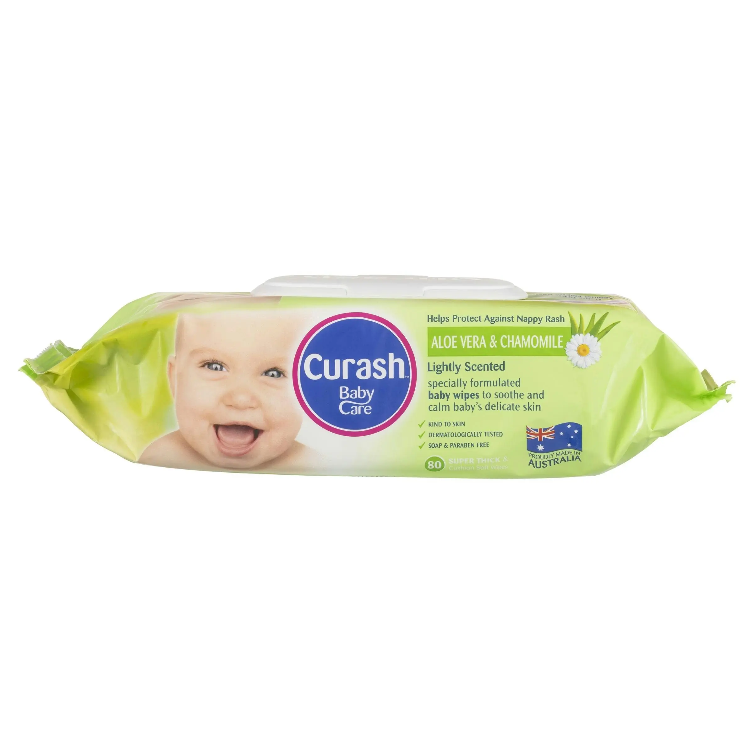 Curash Wipes Aloe And Chamomile 80 Pack