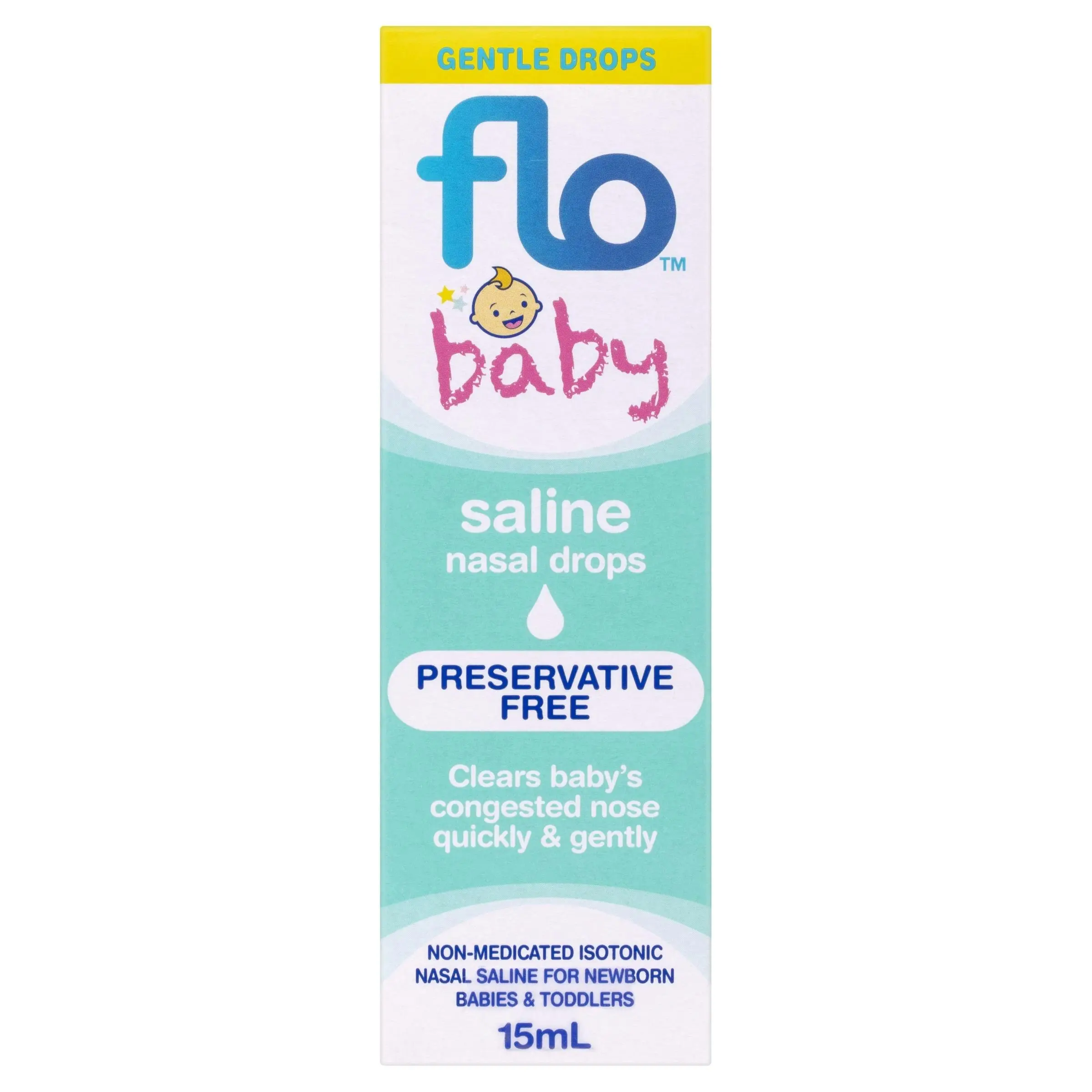 Flo Baby Saline + Nasal Drops 15mL