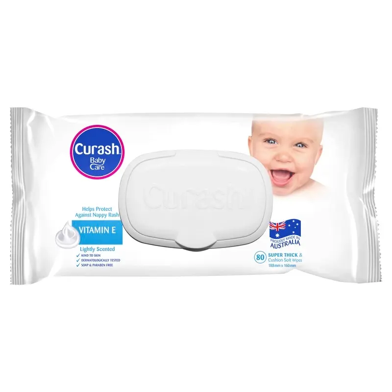 Curash Babycare Vitamin E Baby Wipes 80 Pack