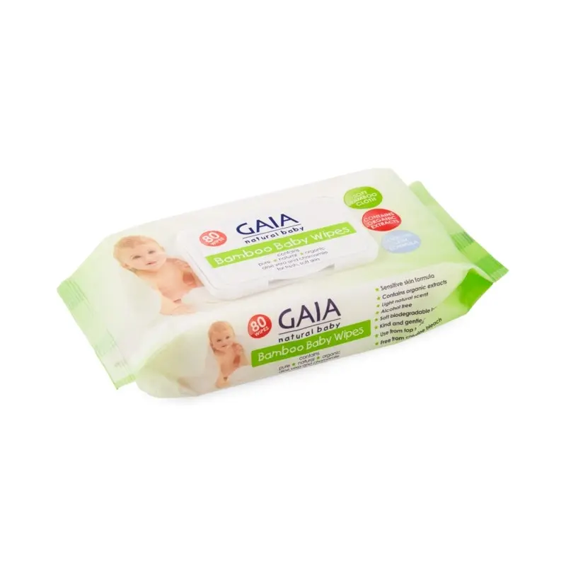 Gaia Natural Baby Bamboo Wipes 80 Pack