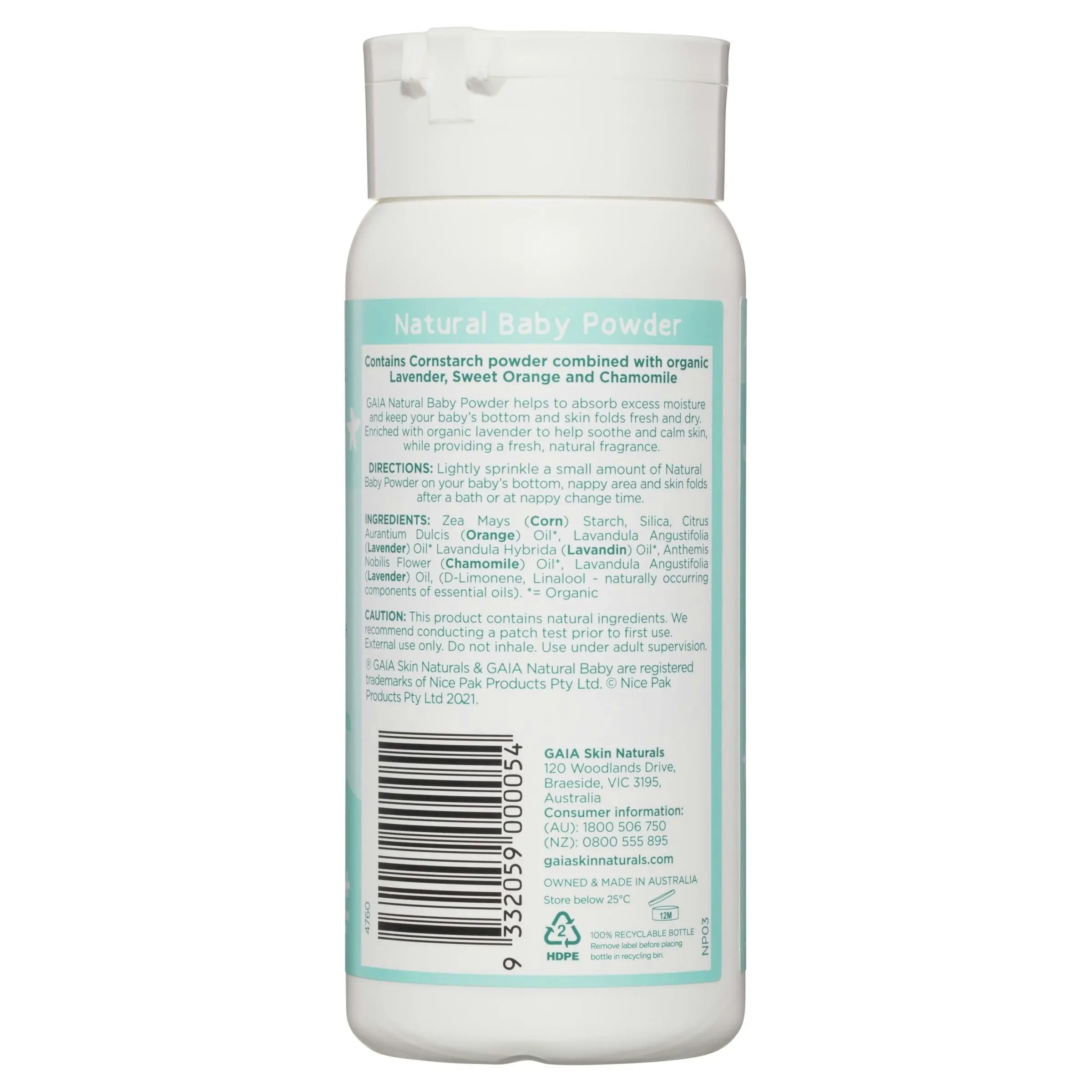 Gaia Natural Baby Powder 100g