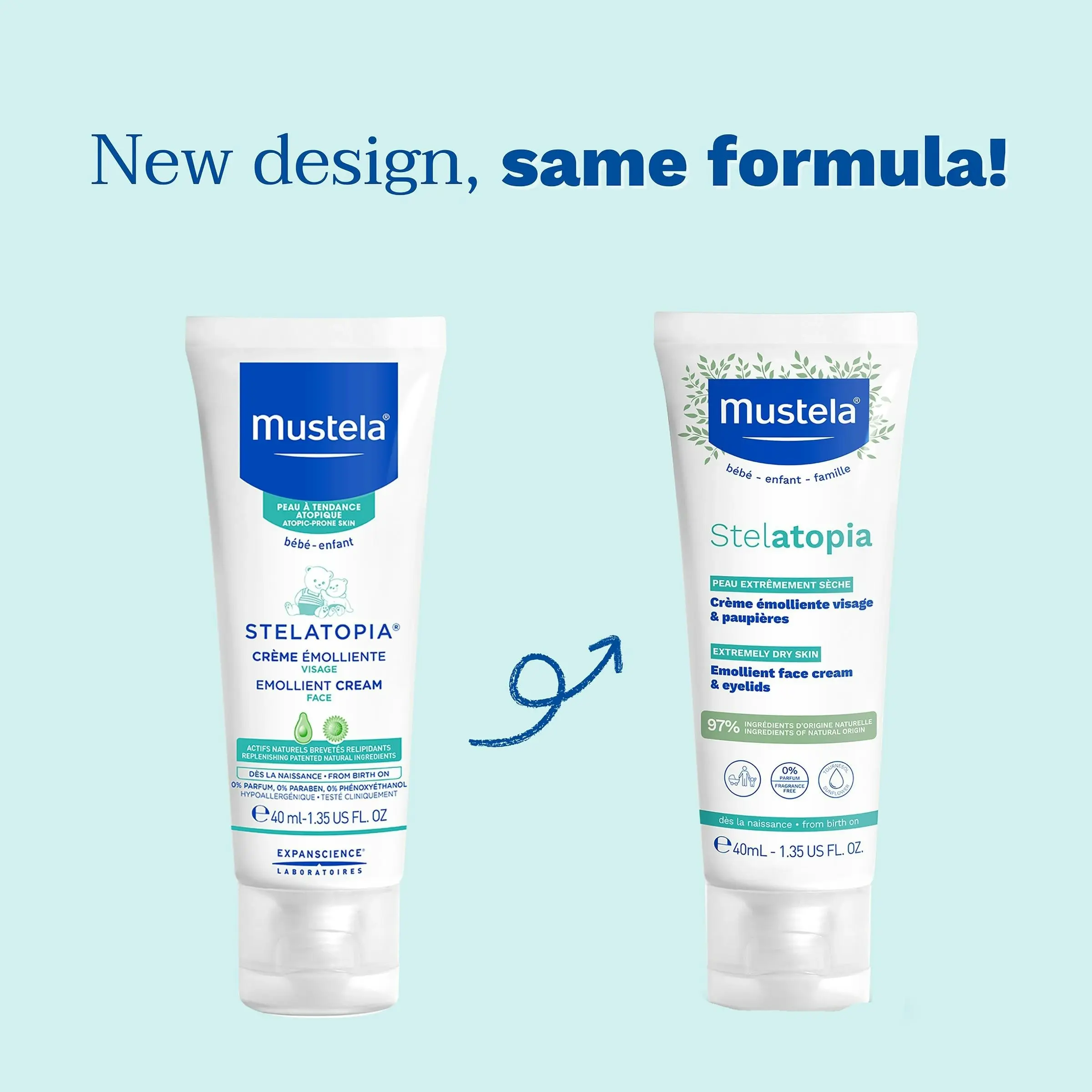 MUSTELA Stelatopia® Emollient Face Cream 40ml