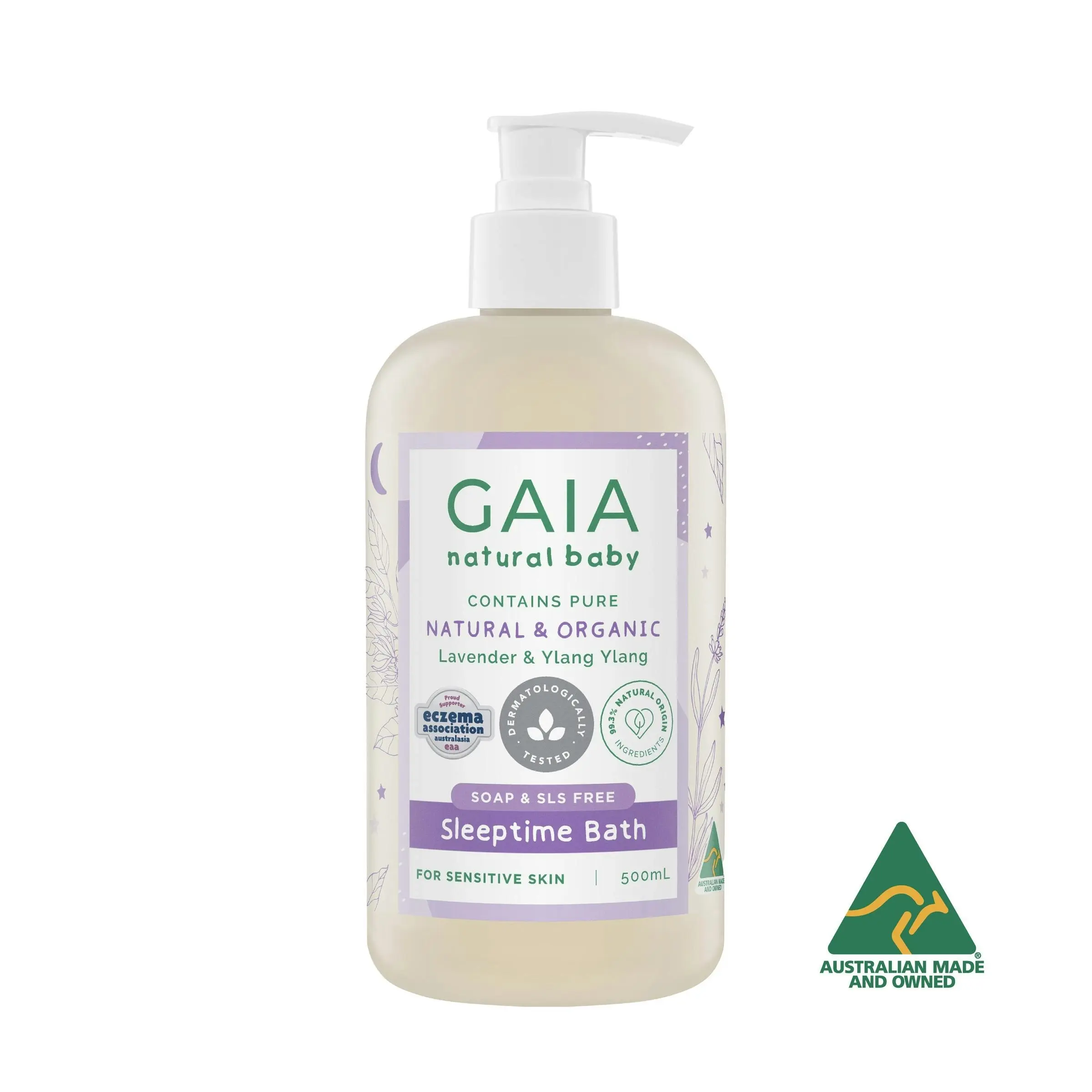 Gaia Natural Baby Sleeptime Bath Wash 500mL