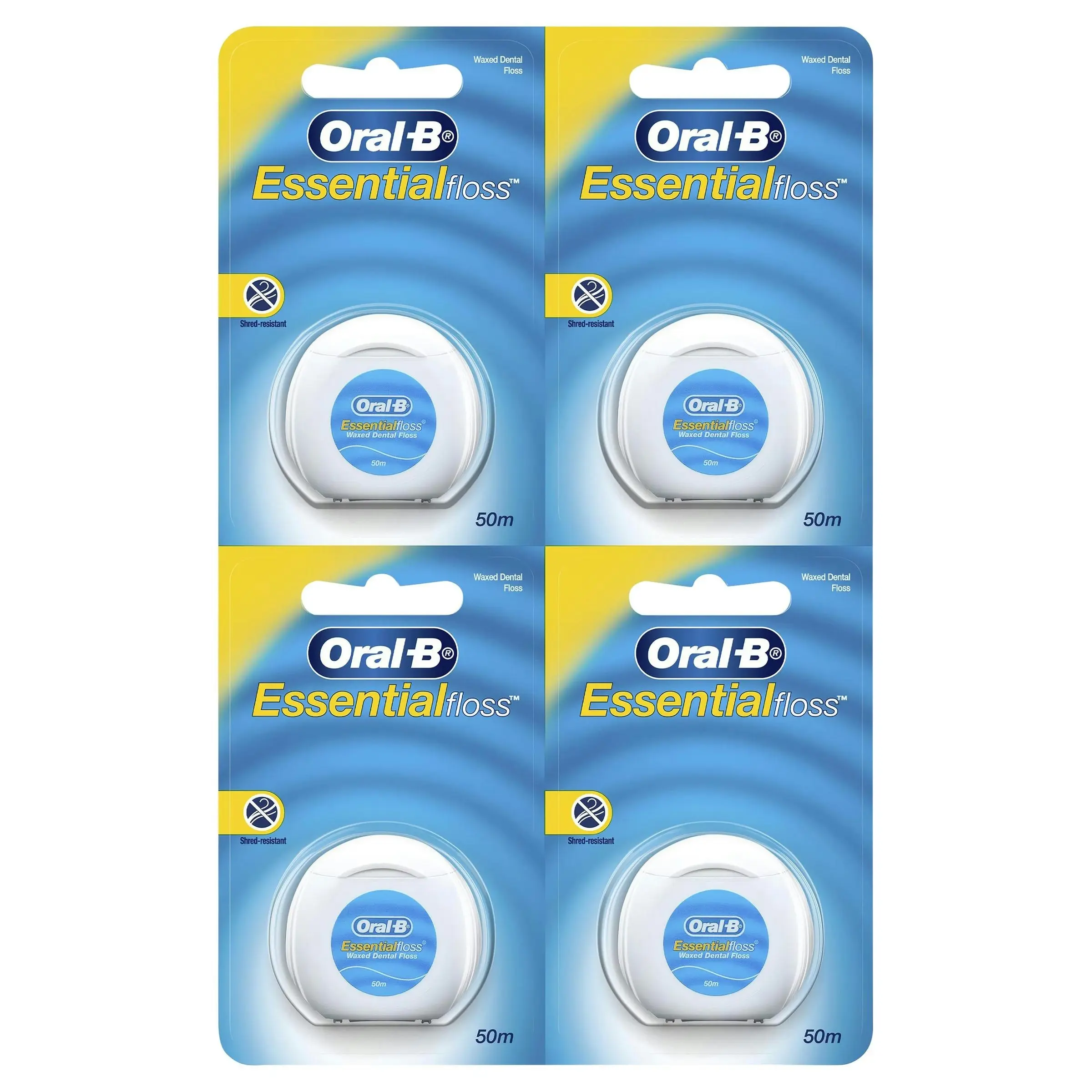 Oral B EssentialFloss Waxed Dental Floss 50m