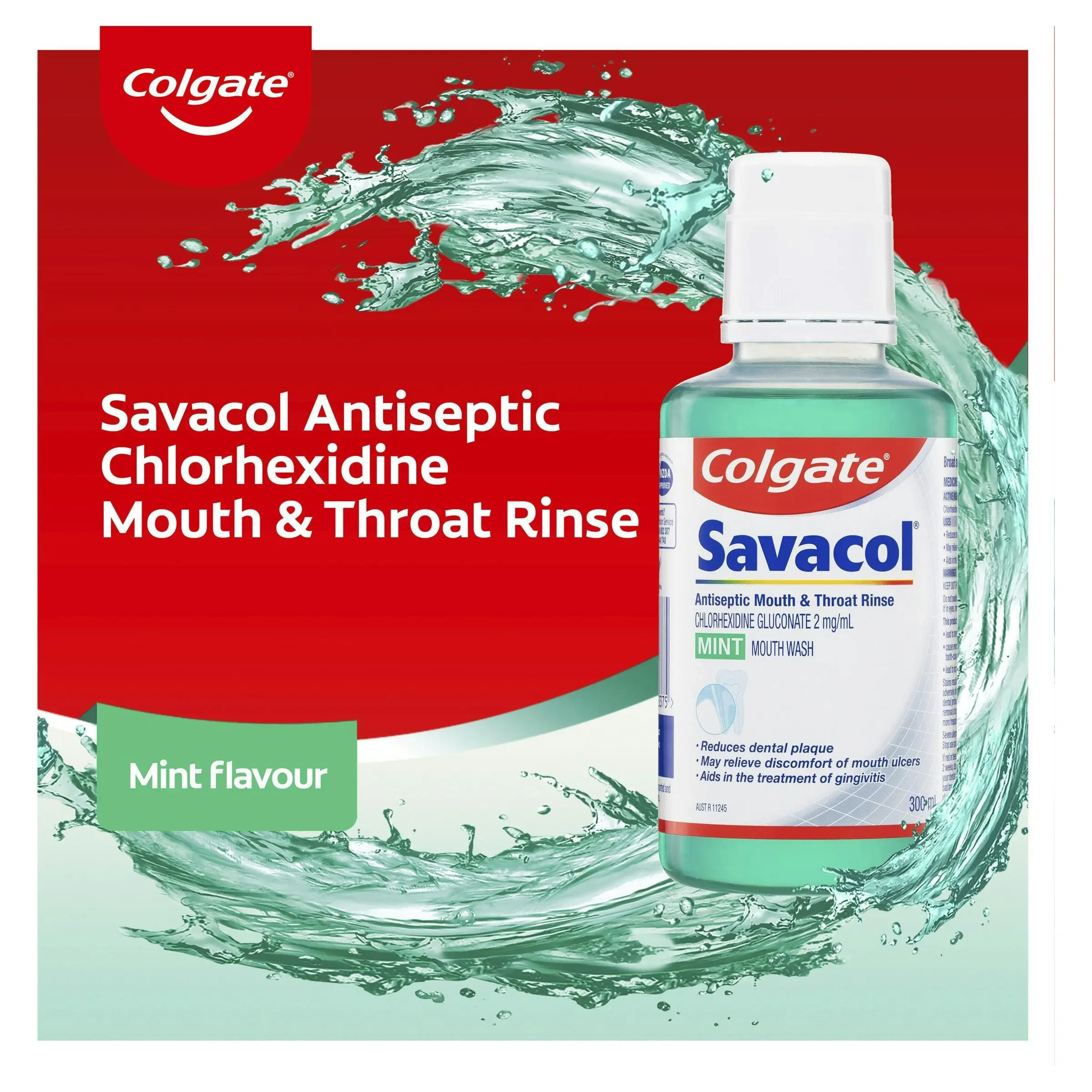 Colgate Savacol Mouthwash Mint 300mL