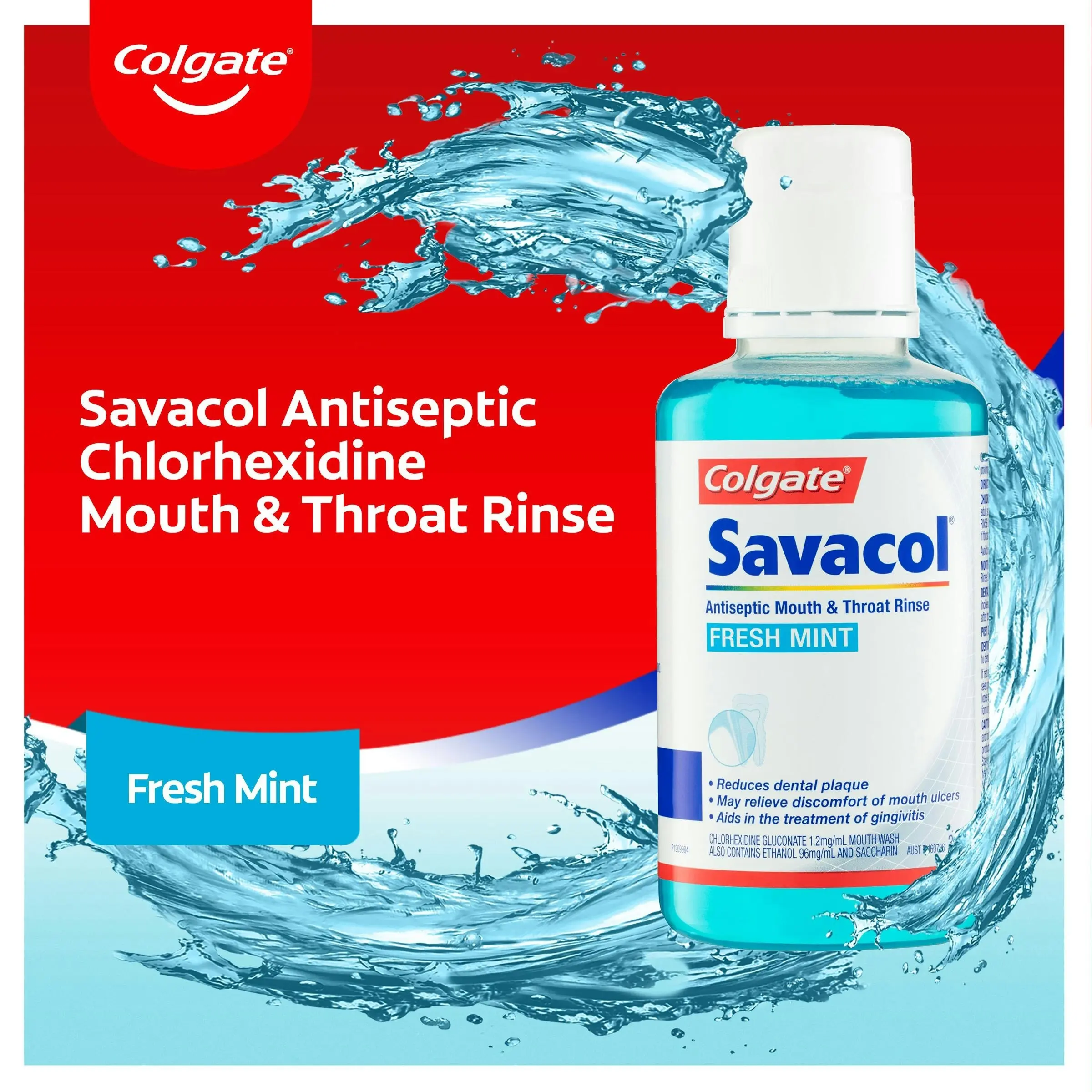 Colgate Savacol Mouthwash Fresh Mint 300mL