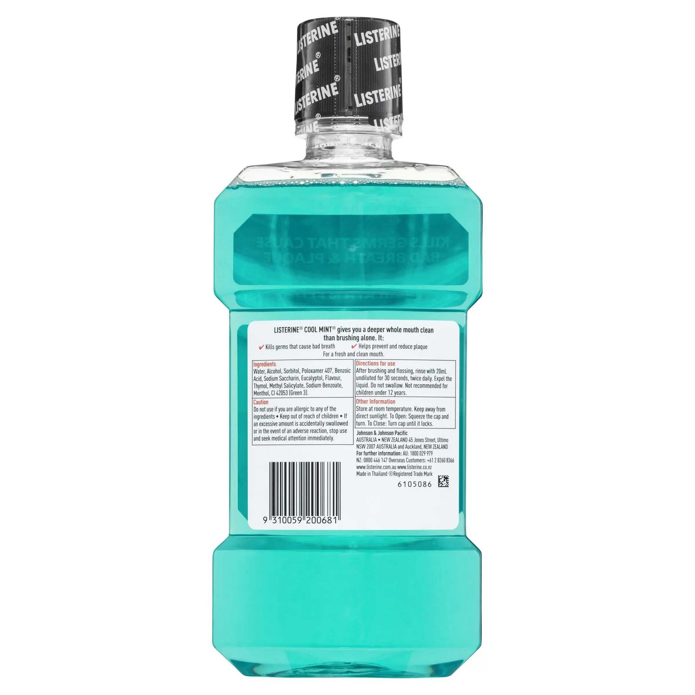 Listerine Mouthwash Cool Mint 500mL