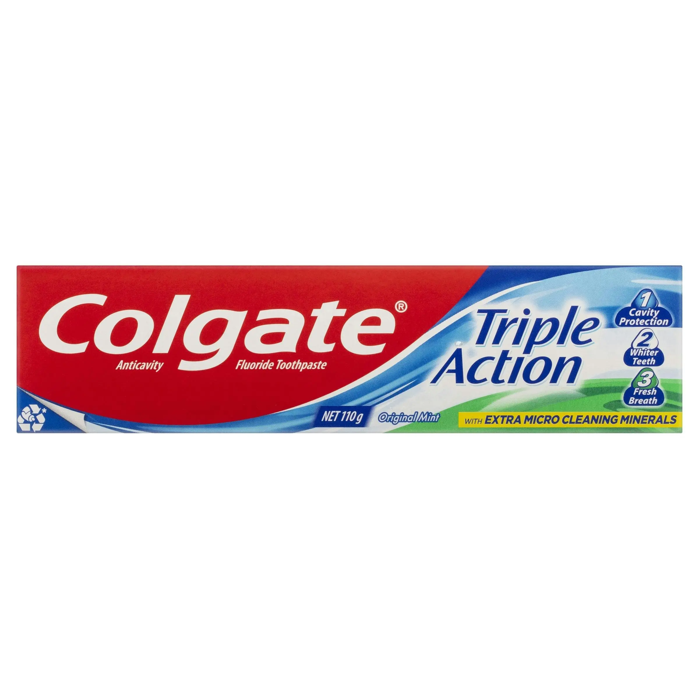 Colgate Triple Action Cavity Protection Fluoride Original Mint Toothpaste 110g