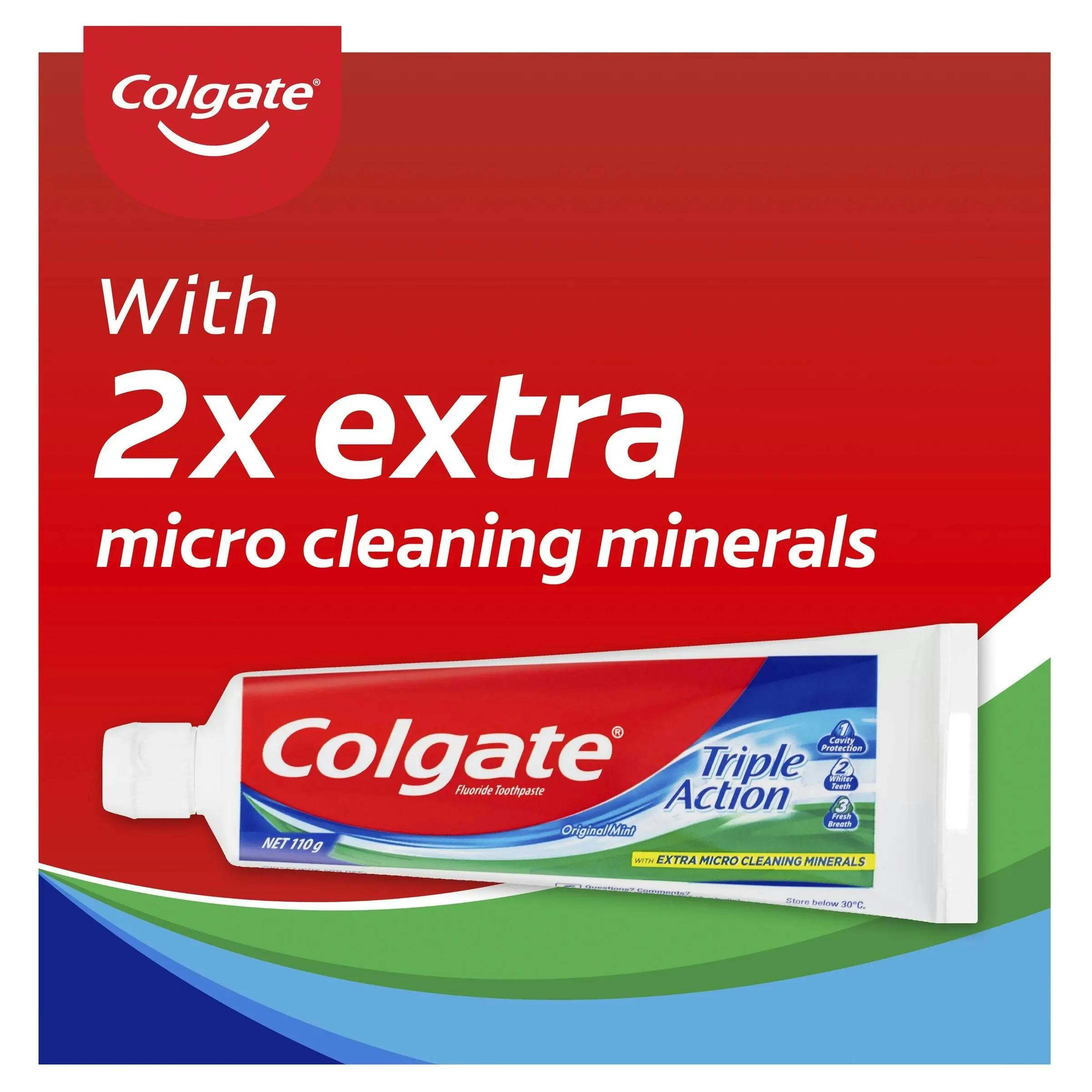 Colgate Triple Action Cavity Protection Fluoride Original Mint Toothpaste 110g