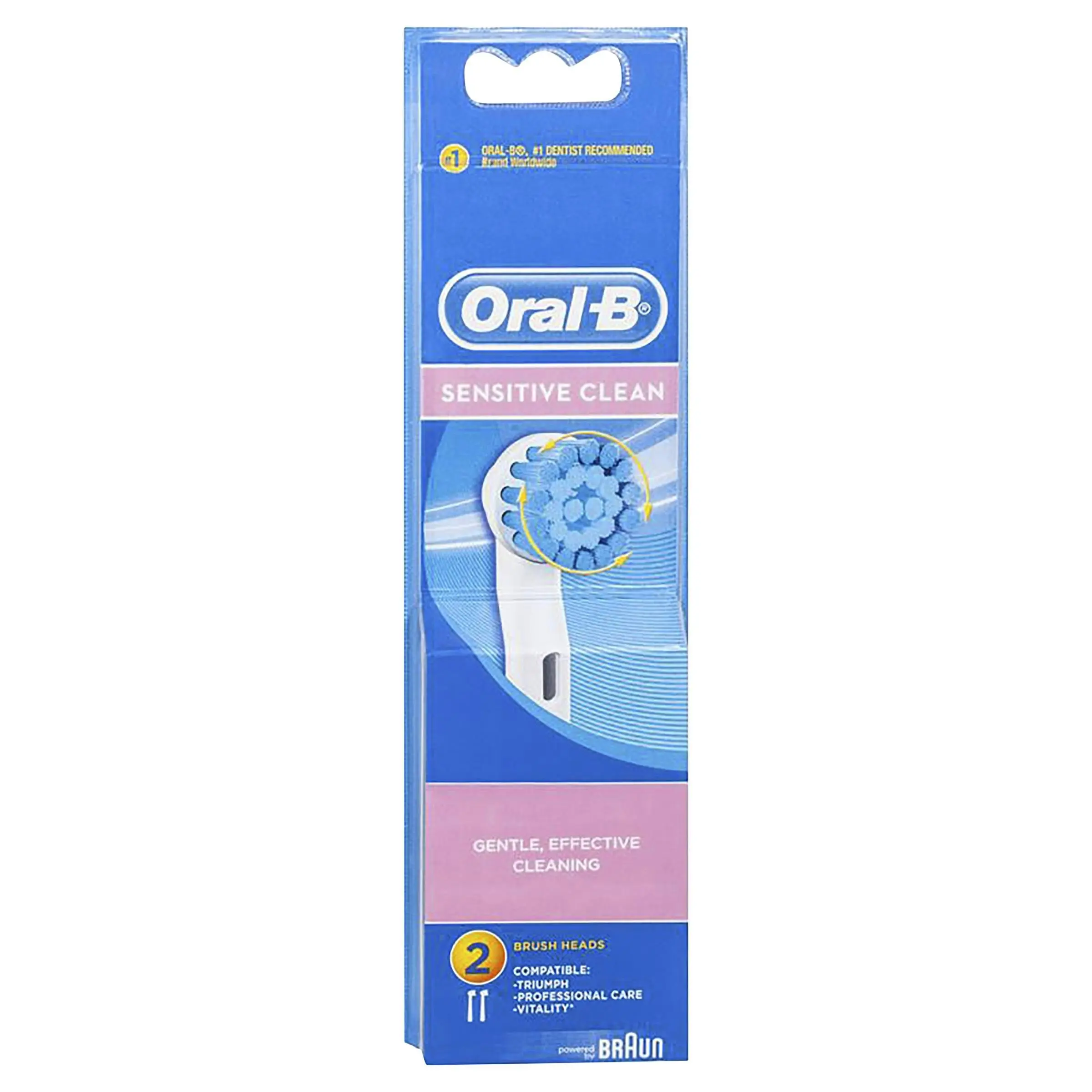 Oral B Sensitive Clean Replacement Brush Heads 2 Pack