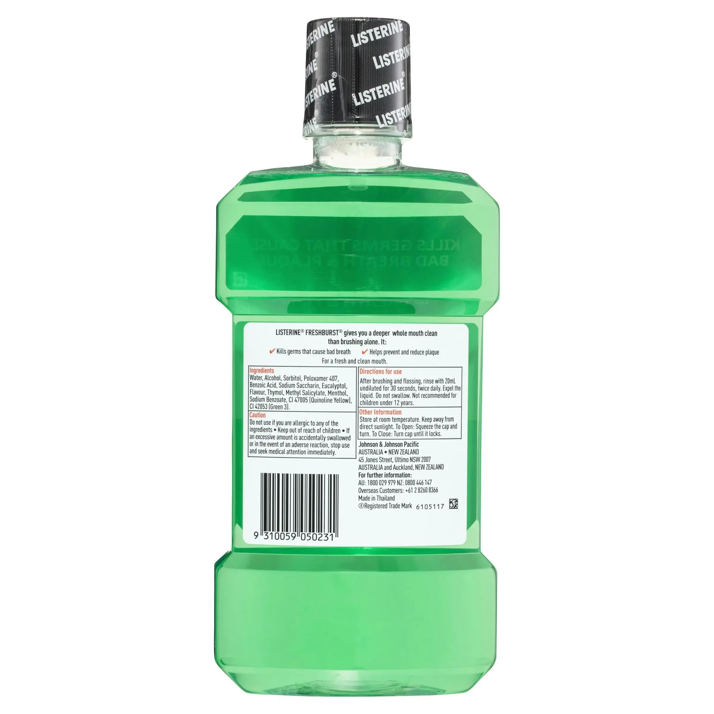 Listerine Mouthwash Fresh Burst 1L