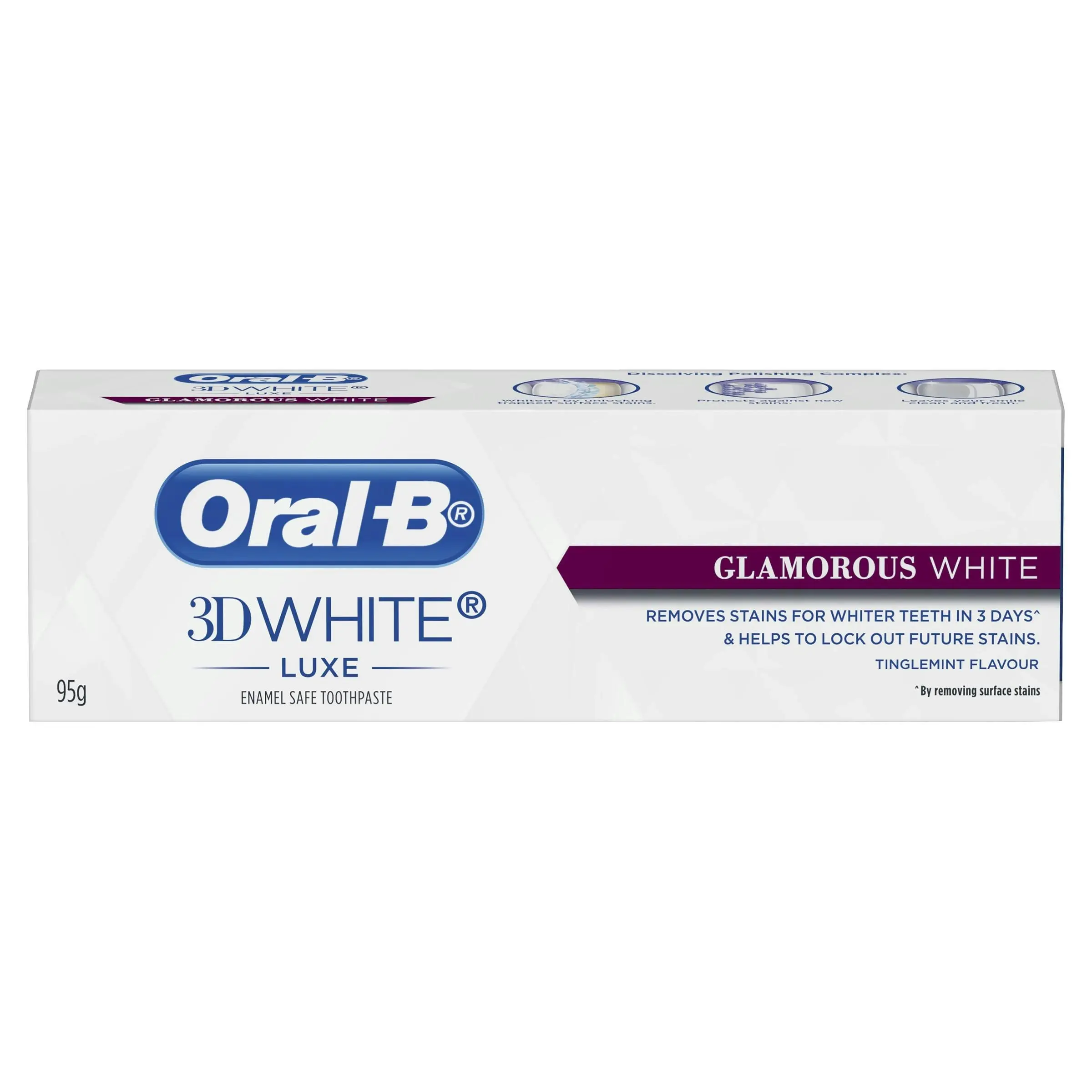 Oral B 3DWhite Luxe Glamorous White Toothpaste 95 g