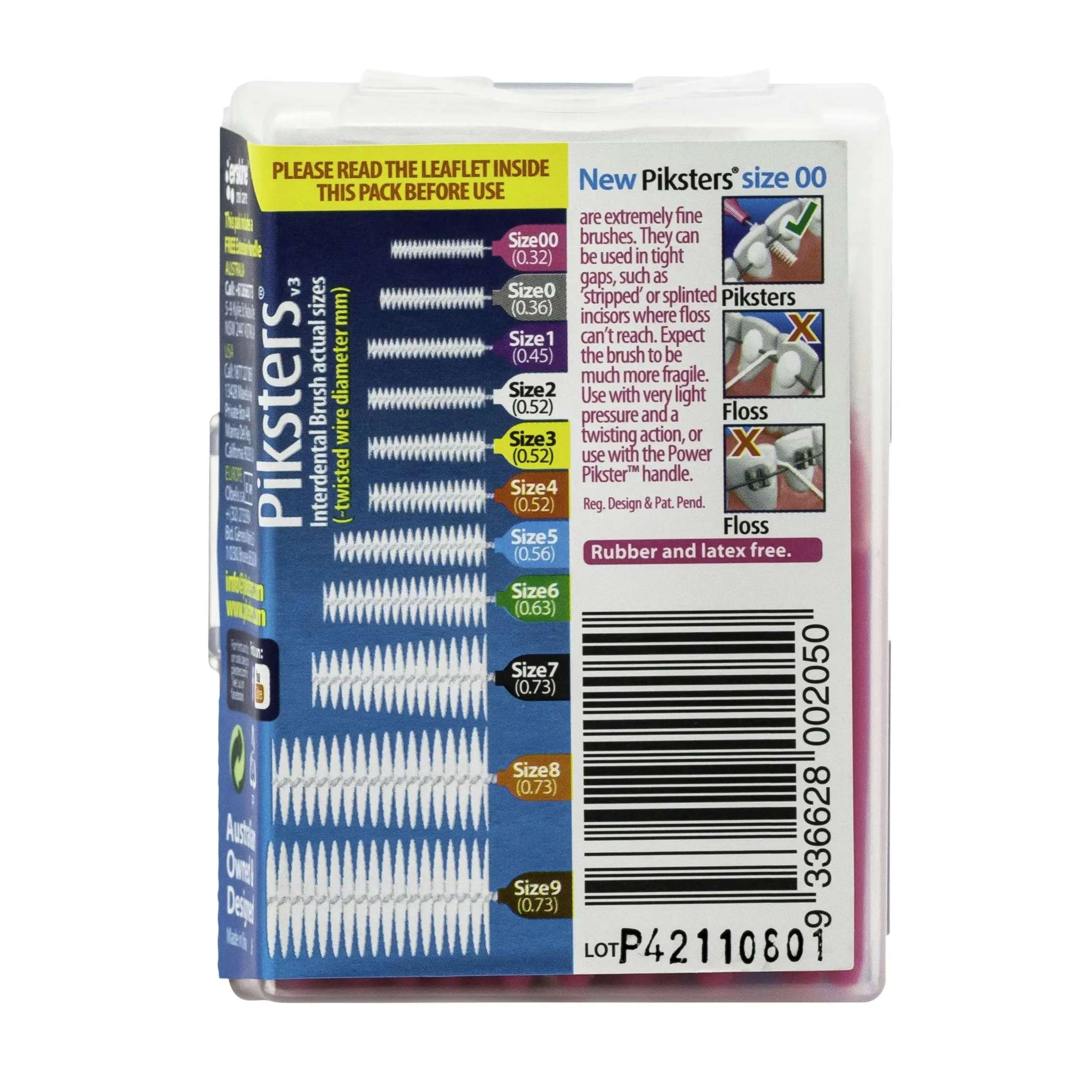 Piksters Interdental Brush Size 00 Pink 40 Pack