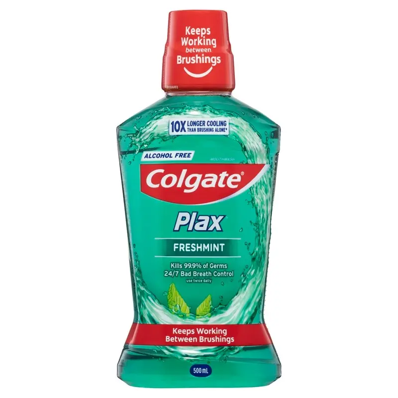 Colgate Plax Alcohol Free Antibacterial Mouthwash Freshmint 500mL