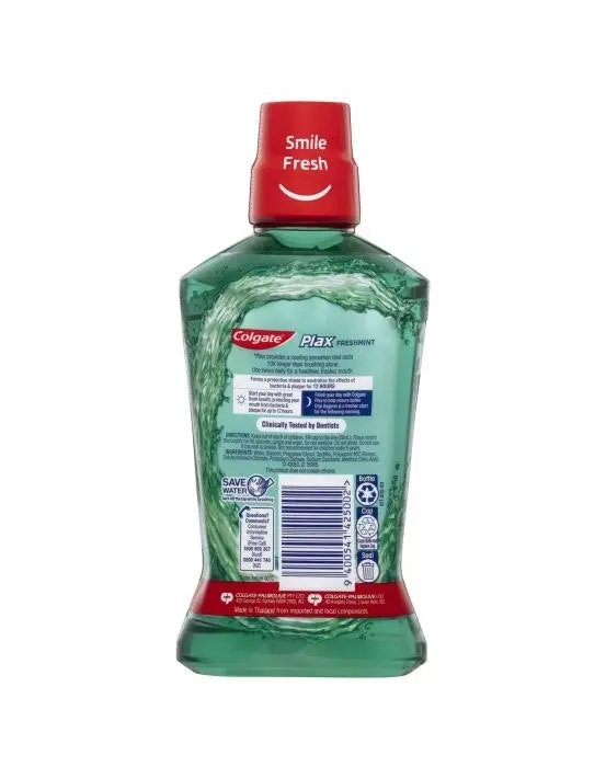 Colgate Plax Alcohol Free Antibacterial Mouthwash Freshmint 500mL