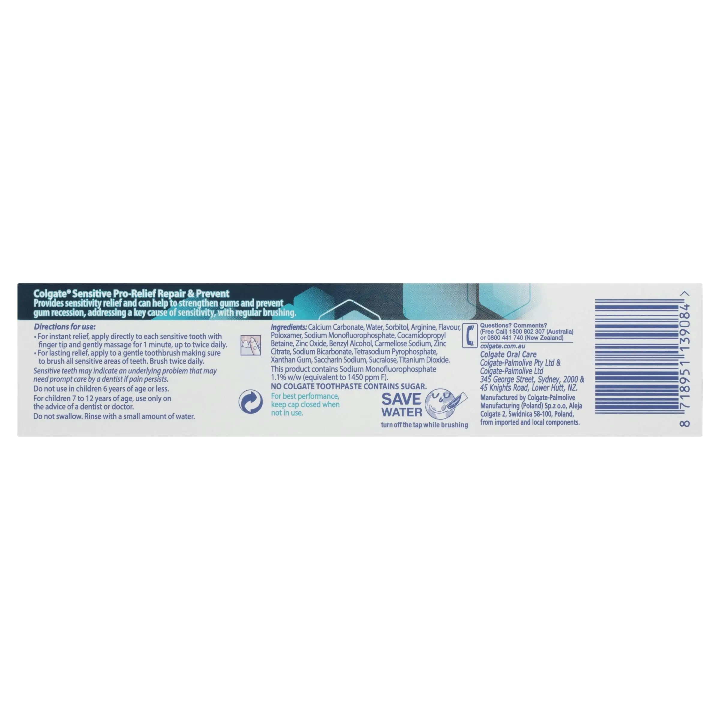 Colgate Sensitive Pro-Relief Toothpaste Repair & Prevent 110g