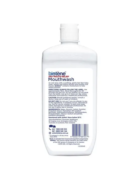 Biotene Dry Mouth Relief Mouthwash Fresh Mint 470mL