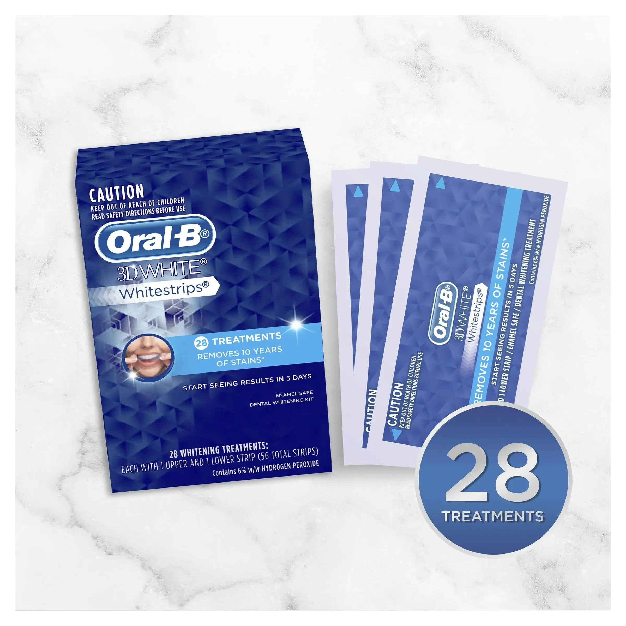 Oral B 3D White Whitestrips 28 Treatments