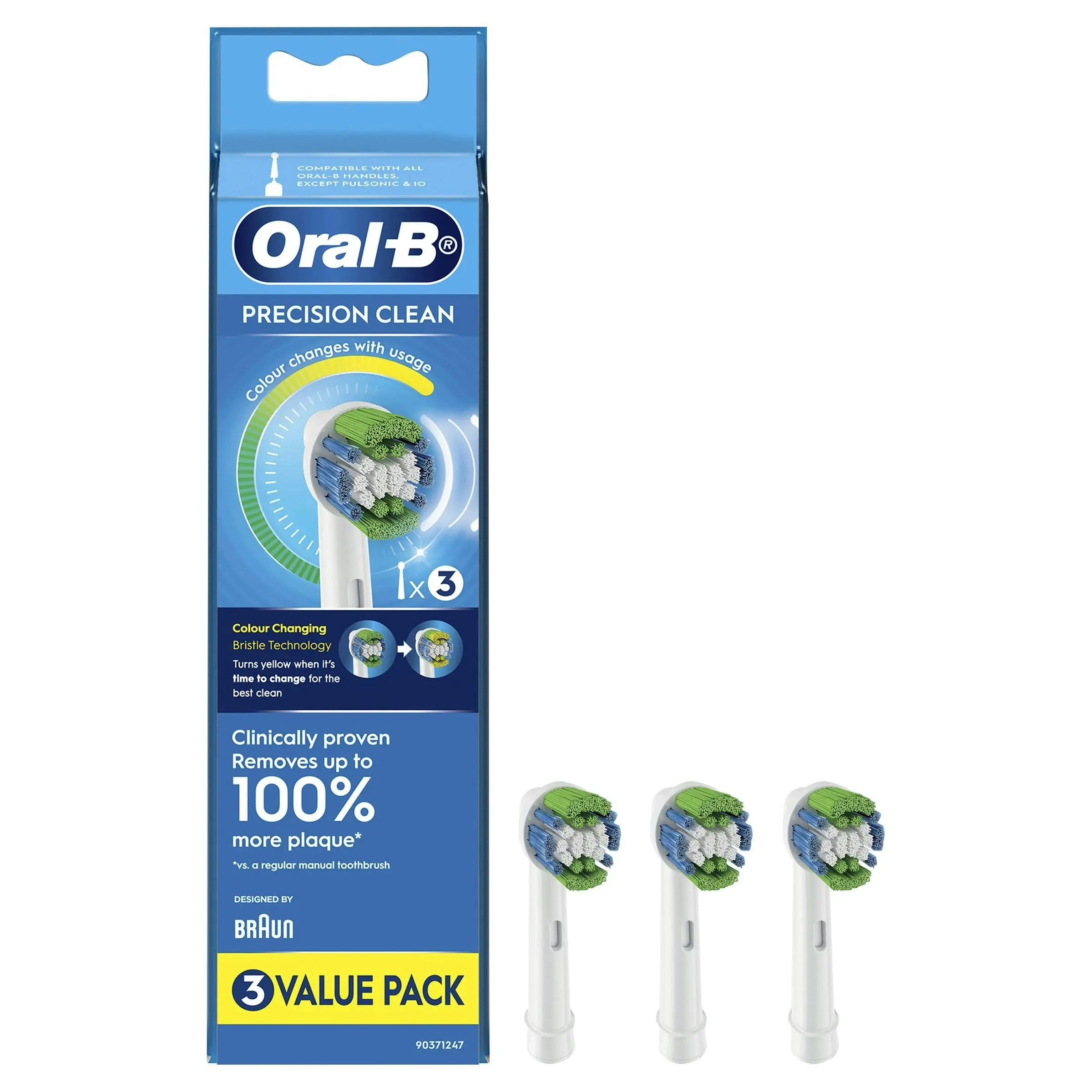 Oral B Precision Clean Replacement Brush Heads 3 Pack