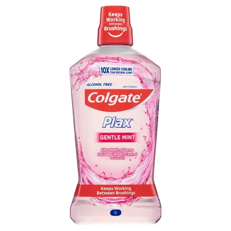 Colgate Plax Alcohol Free Antibacterial Mouthwash Gentle Care 1L