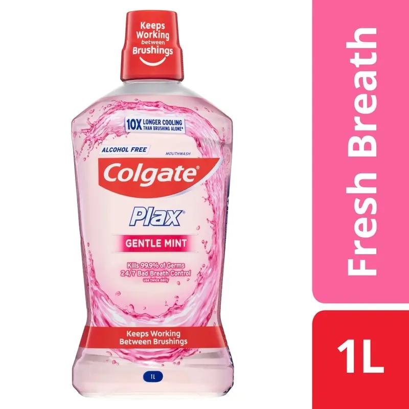 Colgate Plax Alcohol Free Antibacterial Mouthwash Gentle Care 1L