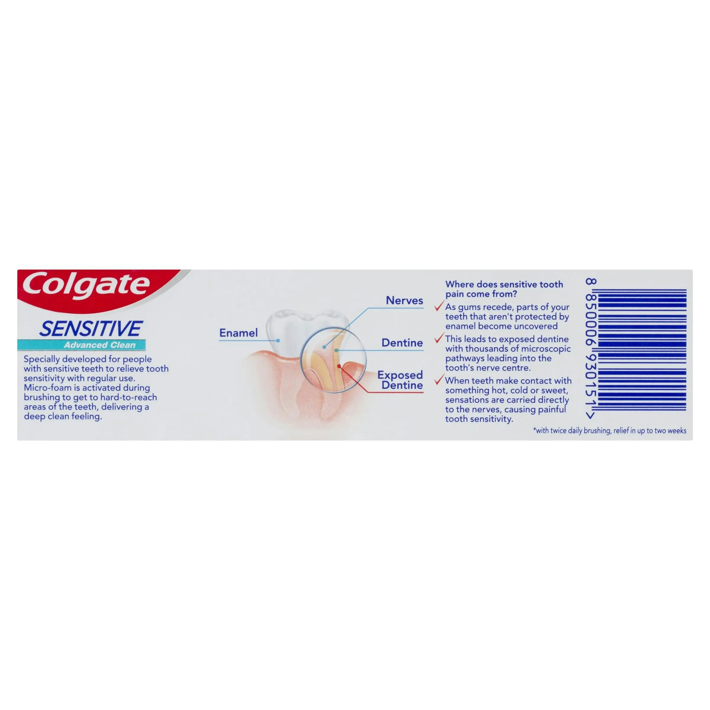 Colgate Toothpaste Sens Advanced Clean 110G