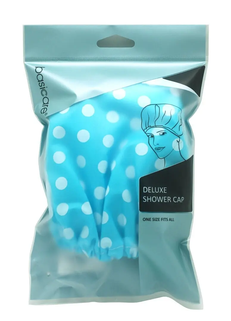 Basicare Deluxe Shower Cap Blue