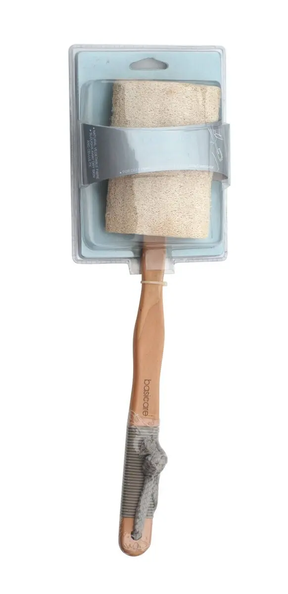 Basicare Dual Loofah Back Brush with Detachable Handle 41cm