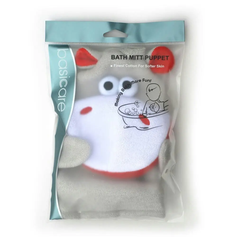 Basicare Bath Mitt Puppet Hippo