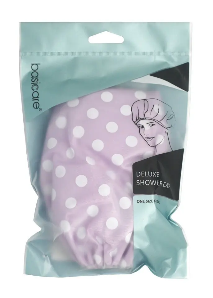 Basicare Deluxe Shower Cap Purple