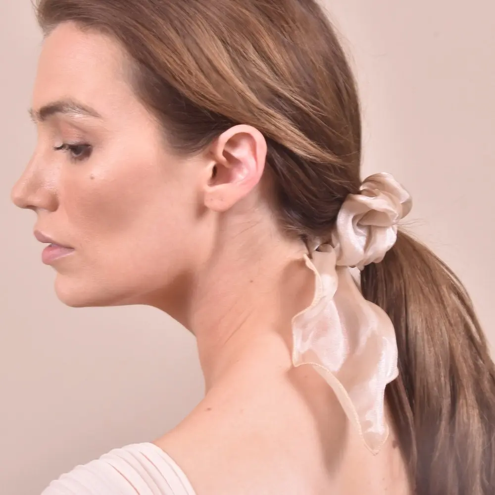 Culturesse Clarissa High Gloss Bridal Style Scrunchie