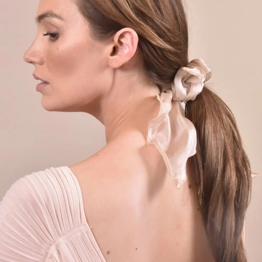 Culturesse Clarissa High Gloss Bridal Style Scrunchie