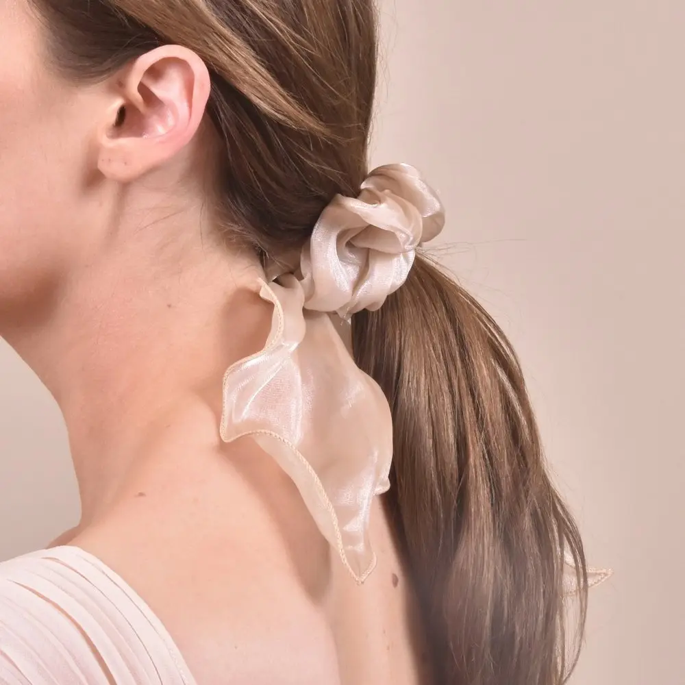 Culturesse Clarissa High Gloss Bridal Style Scrunchie