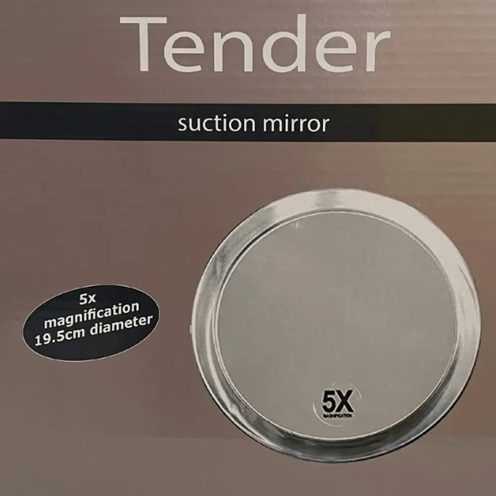 Tender Large 19.5cm 5x Magnifying Mirror Glass with Suction Cups